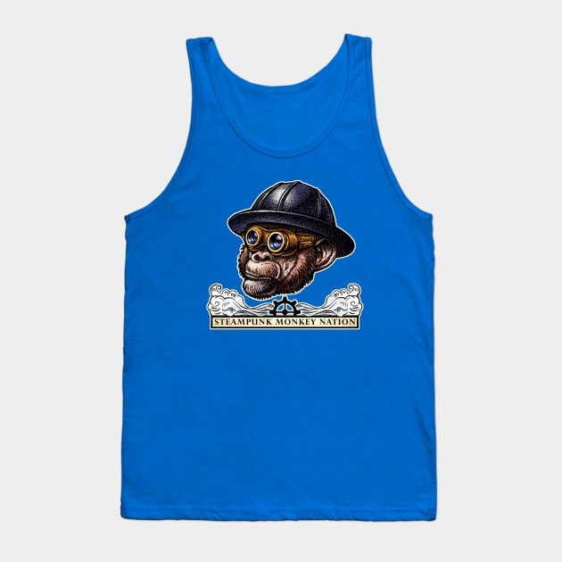 Steampunk Monkey Nation Tank Top by ChetArt